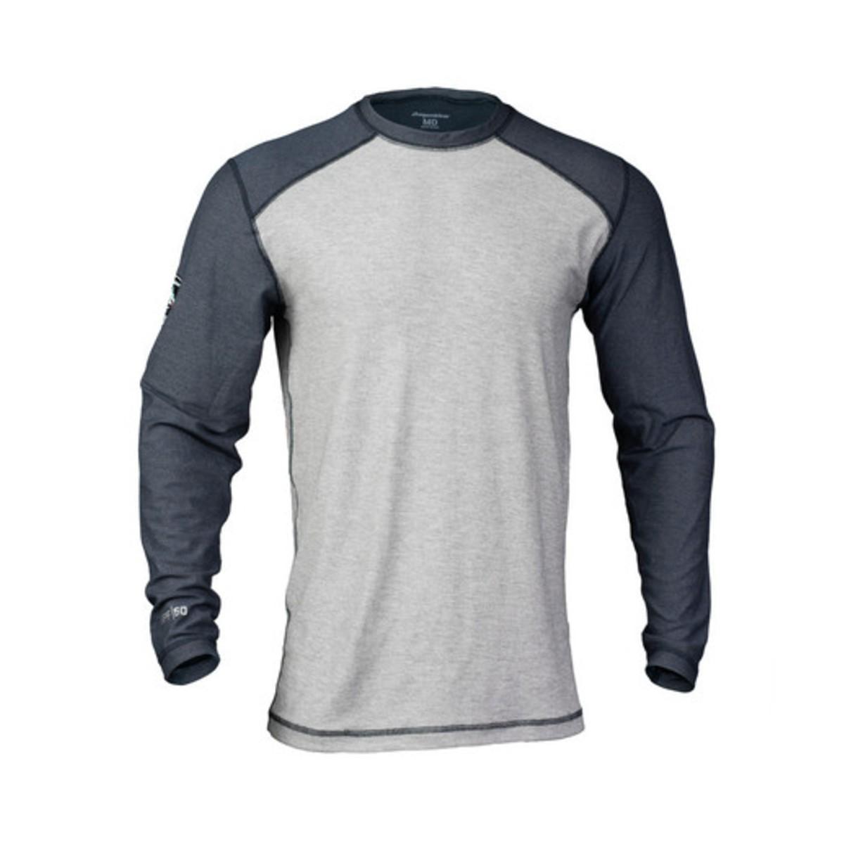 Pro Dry Tech LS Shirt in Gray-Navy